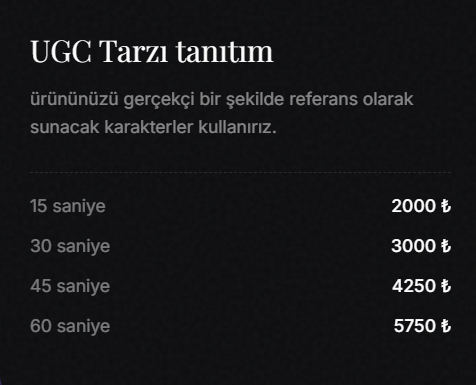 UGC Tarzı Tanıtım
